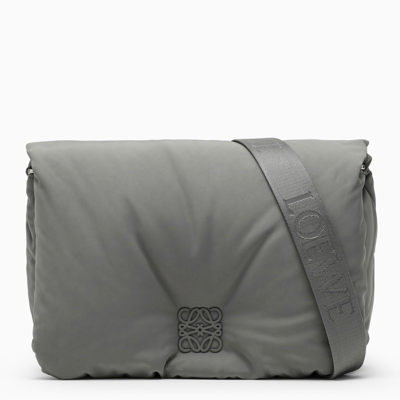 Shop Loewe Goya Asphalt Nylon Puffer Bag In Grey