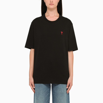 Shop Ami Alexandre Mattiussi Ami Paris | Ami De Coeur Black Oversize T-shirt