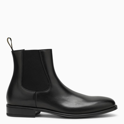 Shop Doucal's | Black Leather Low Ankle Boot