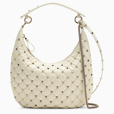 Shop Valentino Ivory Rockstud Handbag In White