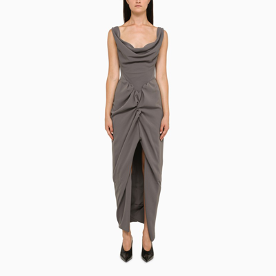 Shop Vivienne Westwood | Grey Long Draped Dress