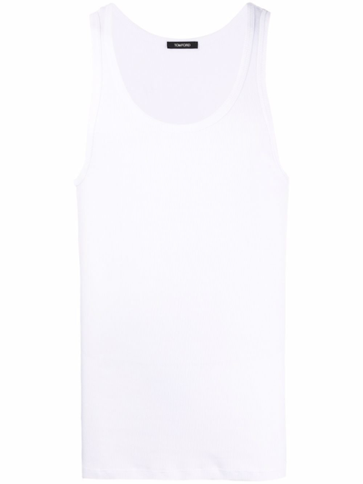 Tom Ford Man White Tank Tops In White