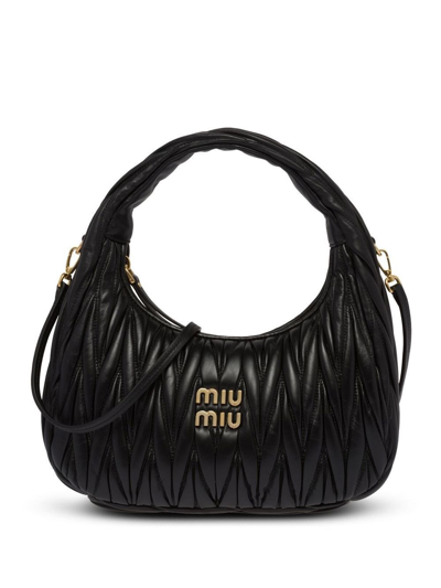 Shop Miu Miu Wander Bag In Black