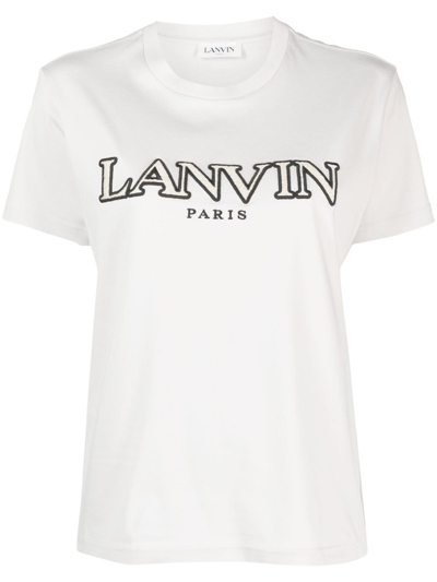 Shop Lanvin T-shirt Logo In White