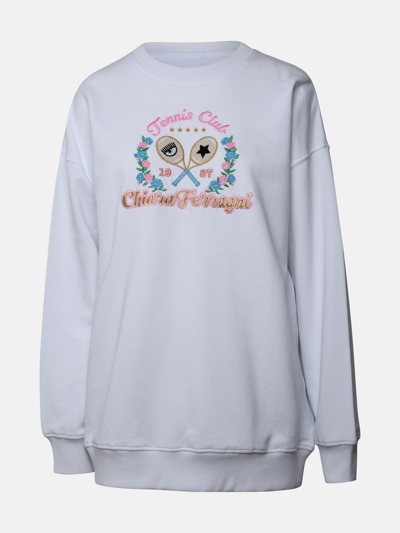 Shop Chiara Ferragni White Cotton Sweatshirt