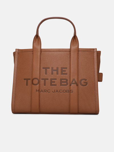 Marc Jacobs (the) Brown Leather Small The Tote Bag In Brown