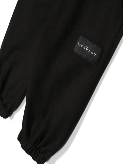 Shop John Richmond Junior Logo-patch Sweat Trousers In Black