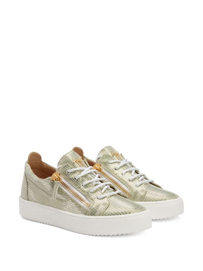 Giuseppe Zanotti Gail Low-top Sneakers In Gold