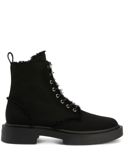 Shop Giuseppe Zanotti Adric Round-toe Boots In Black