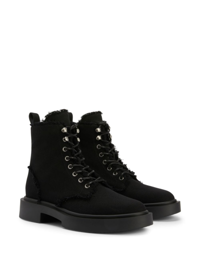 Shop Giuseppe Zanotti Adric Round-toe Boots In Black