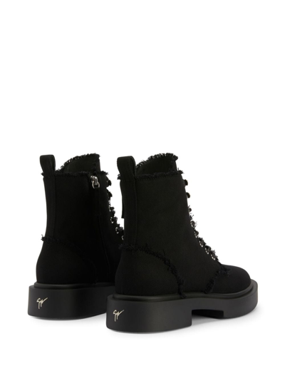Shop Giuseppe Zanotti Adric Round-toe Boots In Black