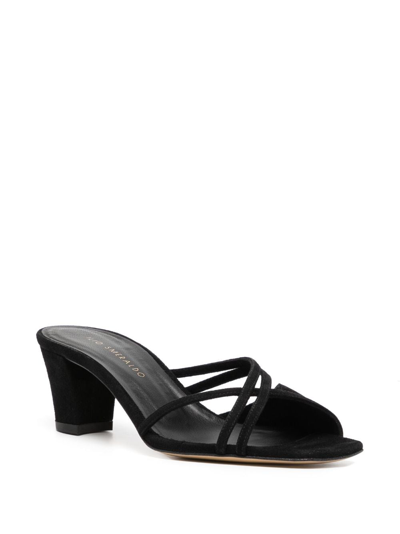 Shop Ilio Smeraldo Benedicte 50mm Calf-leather Sandals In Black