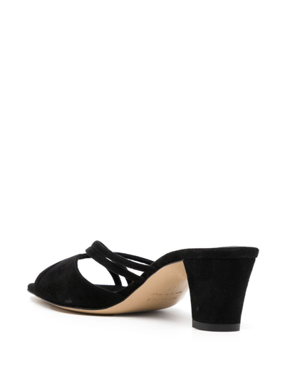 Shop Ilio Smeraldo Benedicte 50mm Calf-leather Sandals In Black