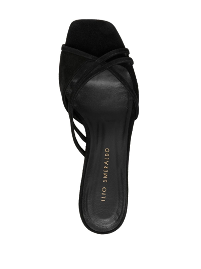 Shop Ilio Smeraldo Benedicte 50mm Calf-leather Sandals In Black