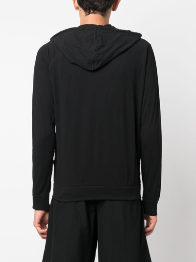 Shop Paul Smith Zip-up Cotton Hoodie In Black