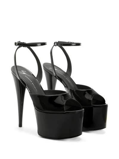 Shop Giuseppe Zanotti Gz Aida 150mm Platform Sandals In Black