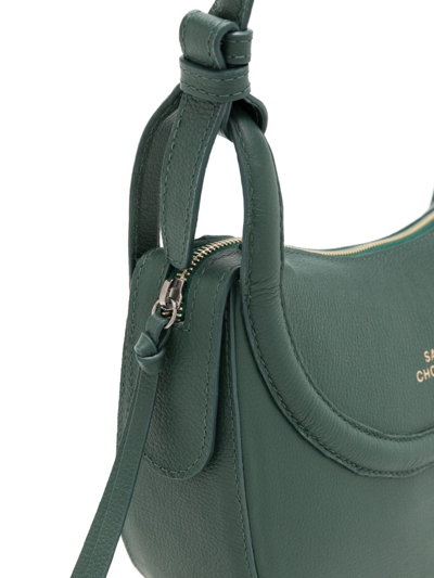 Shop Sarah Chofakian Pollie Leather Crossbody Bag In Green