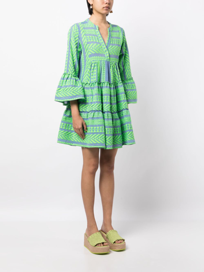 Shop Devotion Ella Graphic-print Dress In Green