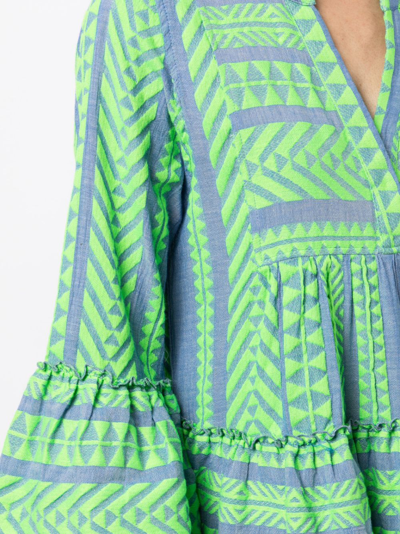 Shop Devotion Ella Graphic-print Dress In Green