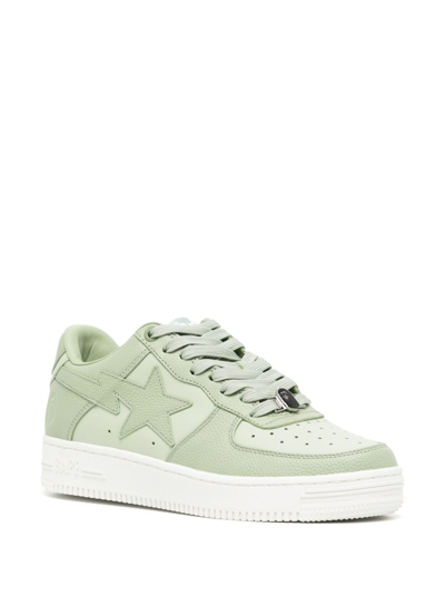 A Bathing Ape Sta #9 Low-top Sneakers In Green