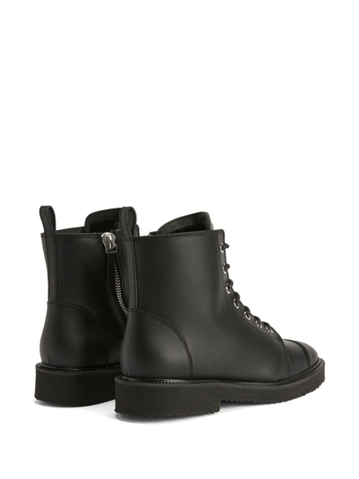 Shop Giuseppe Zanotti Thora Lace-up Boots In Black