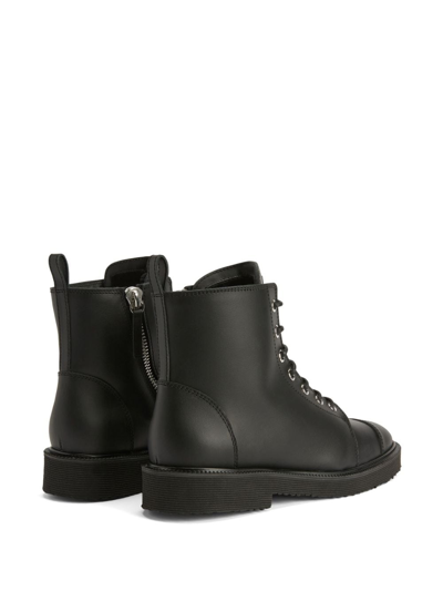 Giuseppe Zanotti Thora Lace-up Cargo Boots In Black