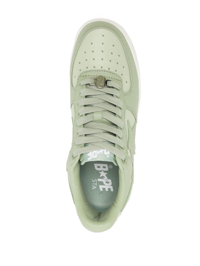 A Bathing Ape Sta #9 Low-top Sneakers In Green