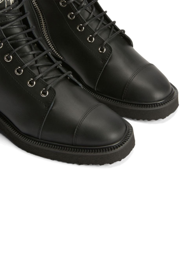 Giuseppe Zanotti Thora Lace-up Cargo Boots In Black