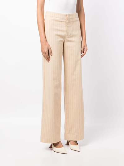 Shop Isabel Marant Mid-rise Straight-leg Trousers In Yellow