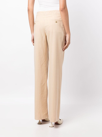 Shop Isabel Marant Mid-rise Straight-leg Trousers In Yellow