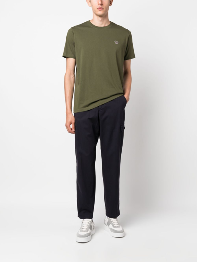 Shop Ps By Paul Smith Tapered Cargo Trousers In Blue