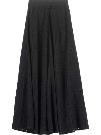 Shop Chloé Chloe Ladies Black Full Kniited Midi Skirt
