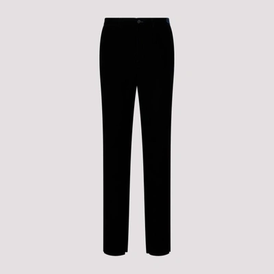 Shop Giorgio Armani Trousers In Ubuv Dark Navy