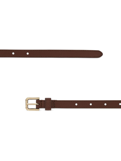 Shop Dolce & Gabbana Buckled Leather Belt In Brown
