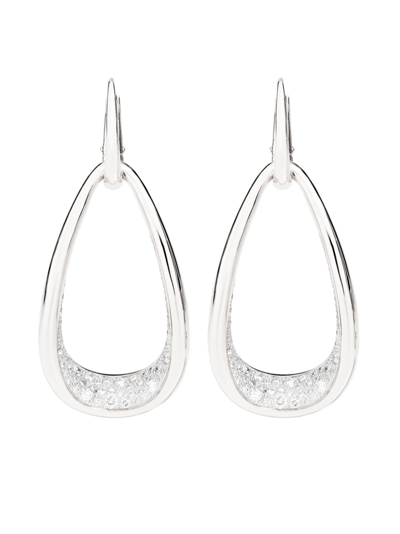 Shop Pomellato 18kt White Gold Fantina Diamond Earrings In Silver