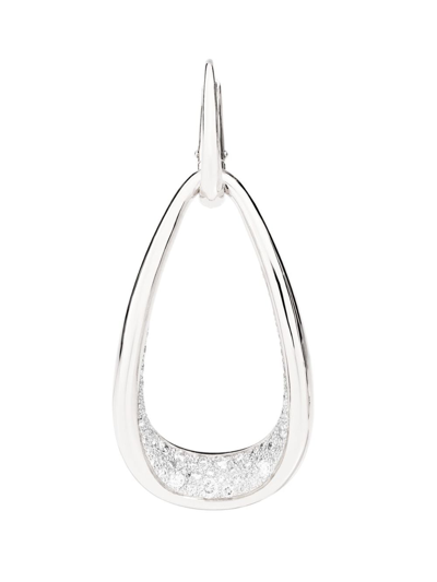 Shop Pomellato 18kt White Gold Fantina Diamond Earrings In Silver