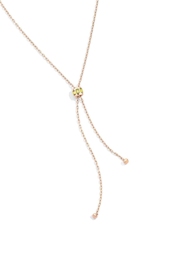 Shop Pomellato 18kt Rose Gold Iconica Peridot Lariat Necklace