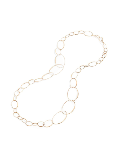 Shop Pomellato 18kt Rose Gold Gold Chain Necklace In Pink