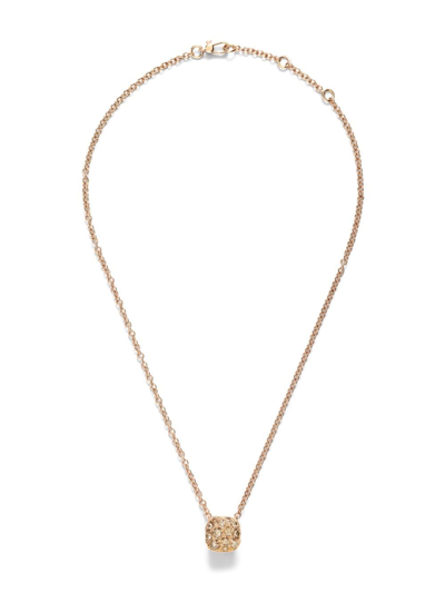 Shop Pomellato 18kt Rose Gold Nudo Brown Diamond Necklace