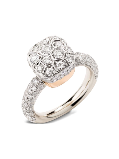 Shop Pomellato 18kt White Gold Nudo Solitaire Diamond Ring