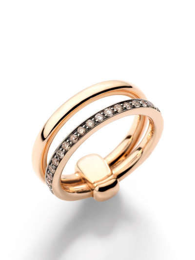 Shop Pomellato 18kt Rose Gold Together Brown Diamond Ring