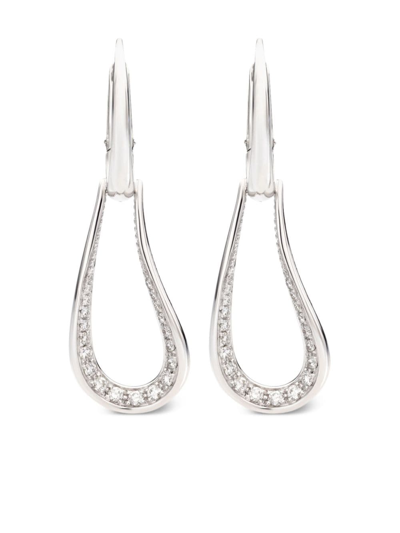 Shop Pomellato 18kt White Gold Fantina Diamond Earrings
