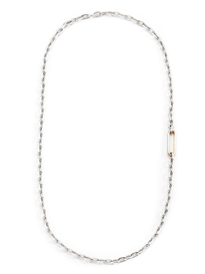 Shop Pomellato 18kt White Gold Iconica Chain-link Necklace