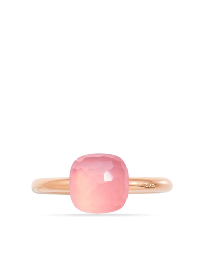 Shop Pomellato 18kt Rose Gold Nudo Petit Pink Quartz Ring