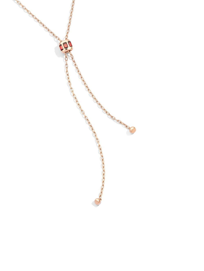 Shop Pomellato 18kt Rose Gold Iconica Topaz Garnet Necklace