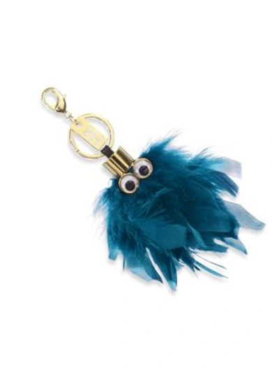 Sophie Hulme Max Keyring In Turquoise