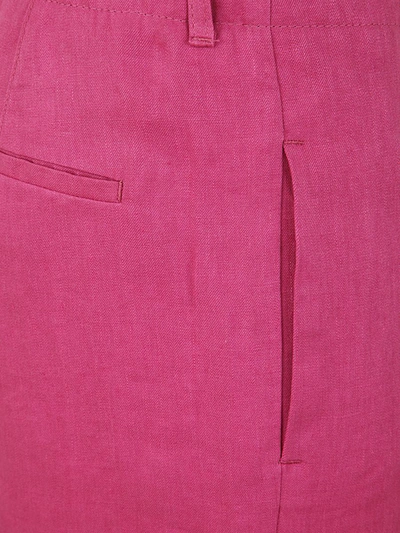 Shop 's Max Mara Rebecca Wide Linen Trouser Clothing In Pink &amp; Purple
