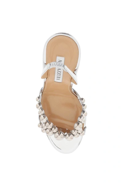 Shop Aquazzura 'bubbles' Sandals In Silver