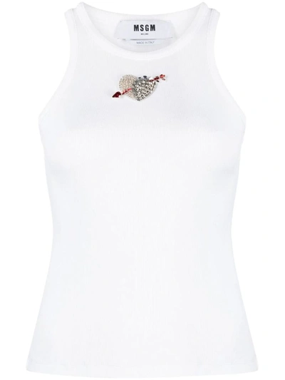 Shop Msgm Top Clothing In White