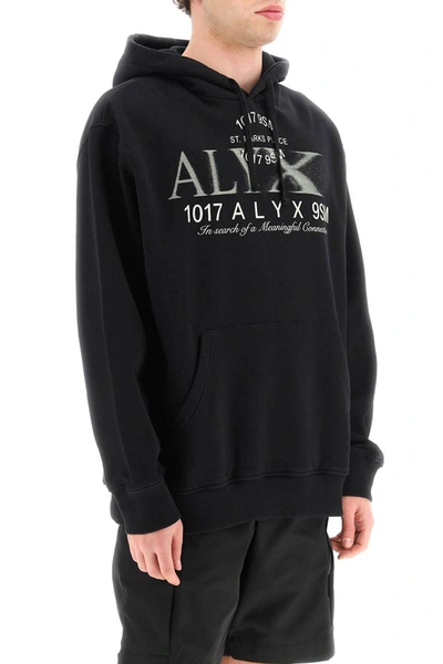Shop Alyx 1017  9sm Hoodie With Print In Black